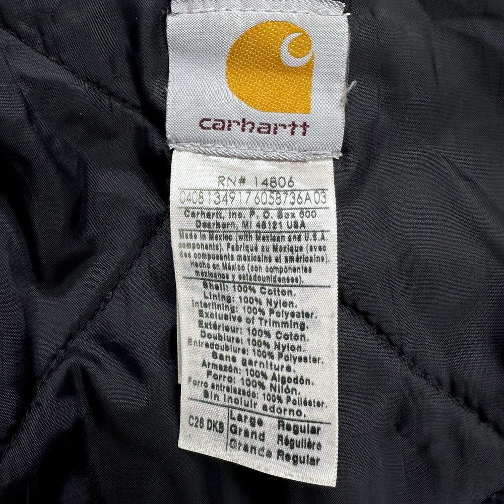 Carhartt C26 DKB Jacket Mens Large Brown Duck Canvas Arctic Quilt Lined Workwear - Picture 7 of 16